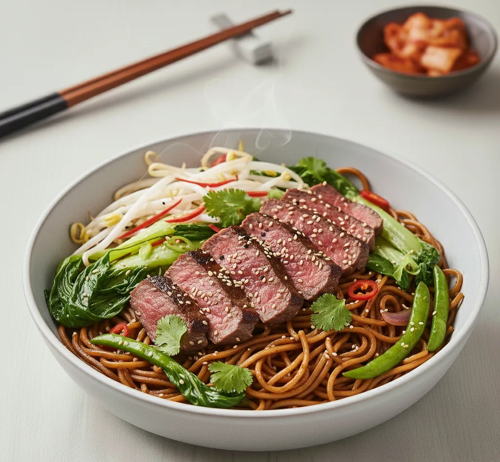 steak teriyaki soba