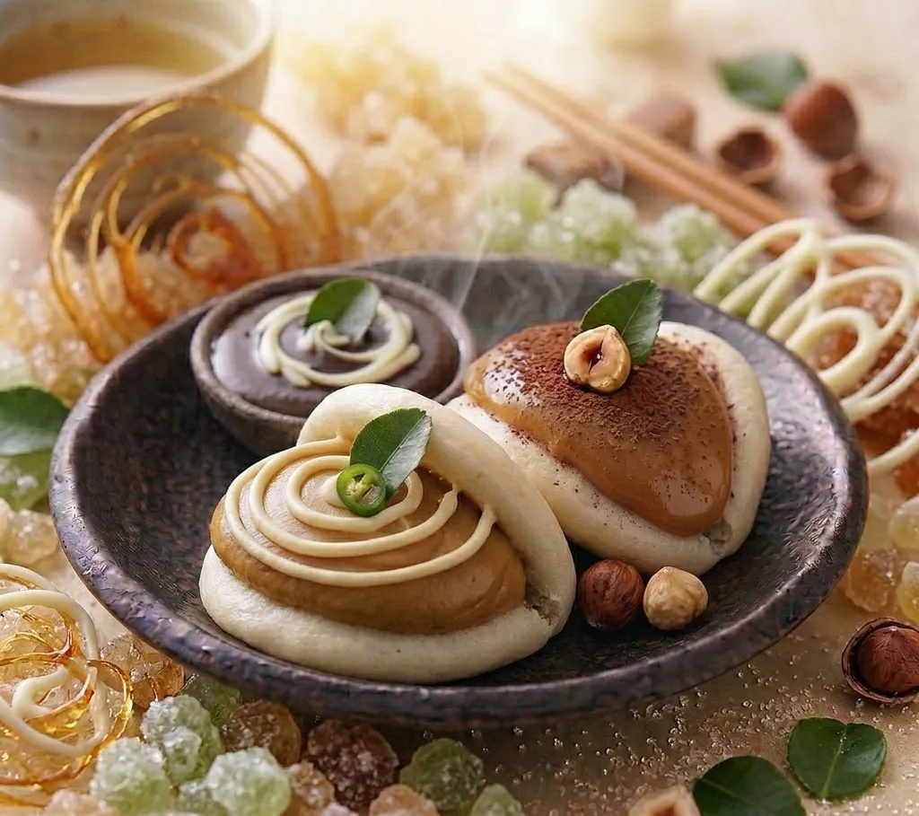 miso caramel + toffee bao nut