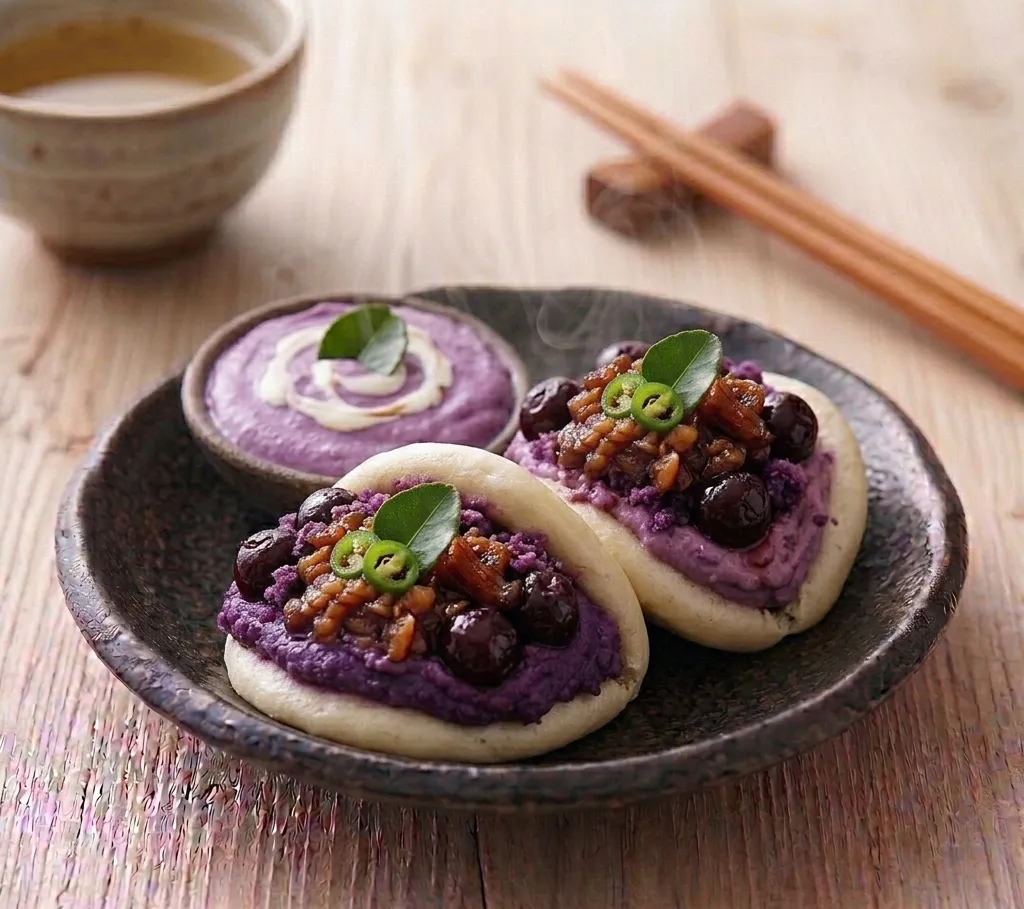 ube + cherry bao nut