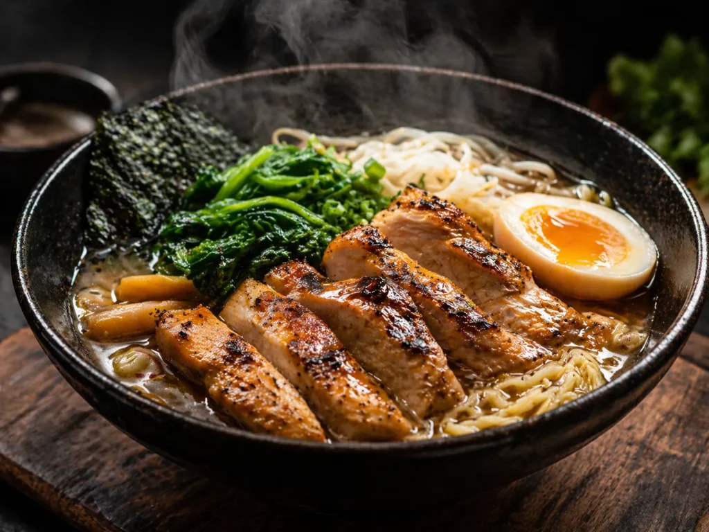 Grilled chicken ramen breakfast wagamama