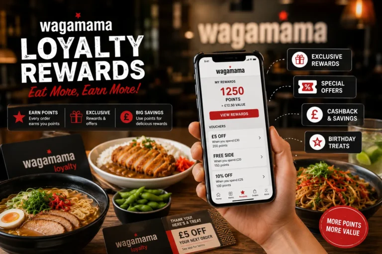 Loyalty rewards at wagamama restaurant
