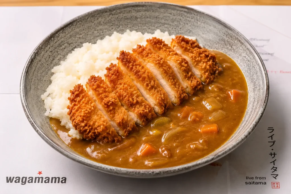 Chicken Katsu Curry served with Japanese curry sauce and steamed rice