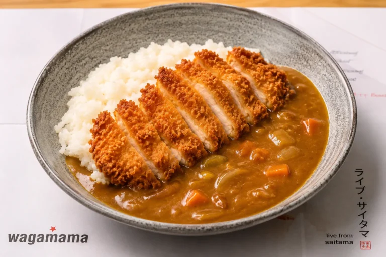 Chicken Katsu Curry served with Japanese curry sauce and steamed rice