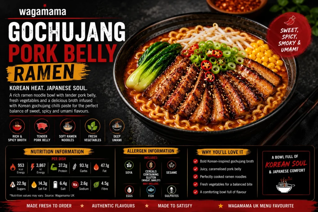 Premium pork belly ramen with Korean chilli paste