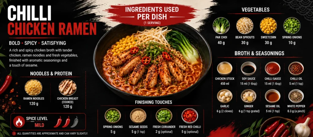 Homemade Wagamama-style Chilli Chicken Ramen recipe