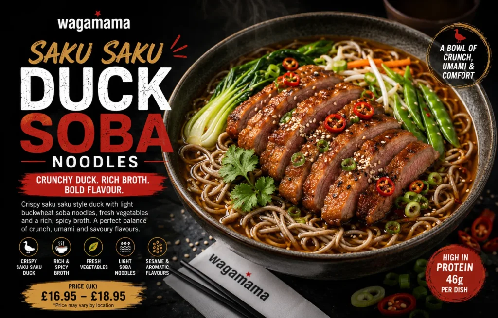 Wagamama Saku Saku Duck Soba with crispy duck and soba noodles